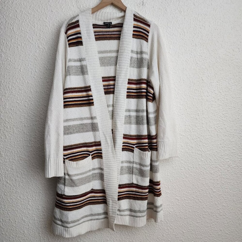 Torrid Ivory Stripe Shawl Knit Cardigan Women's Plus Size 3